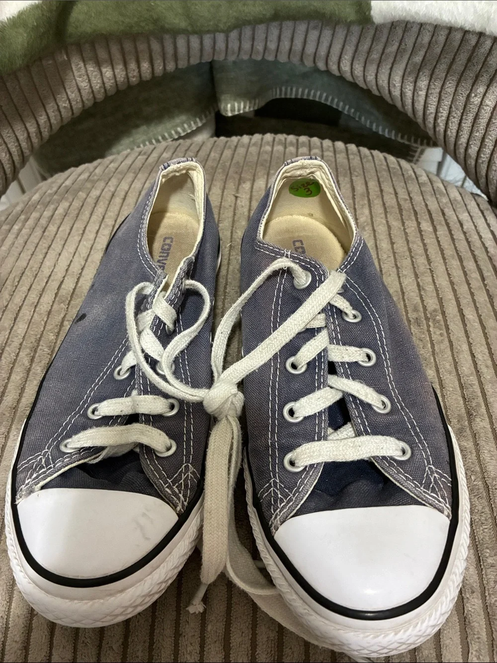 Classic Kids Canvas Sneakers in Navy with White Toe - Converse All Star